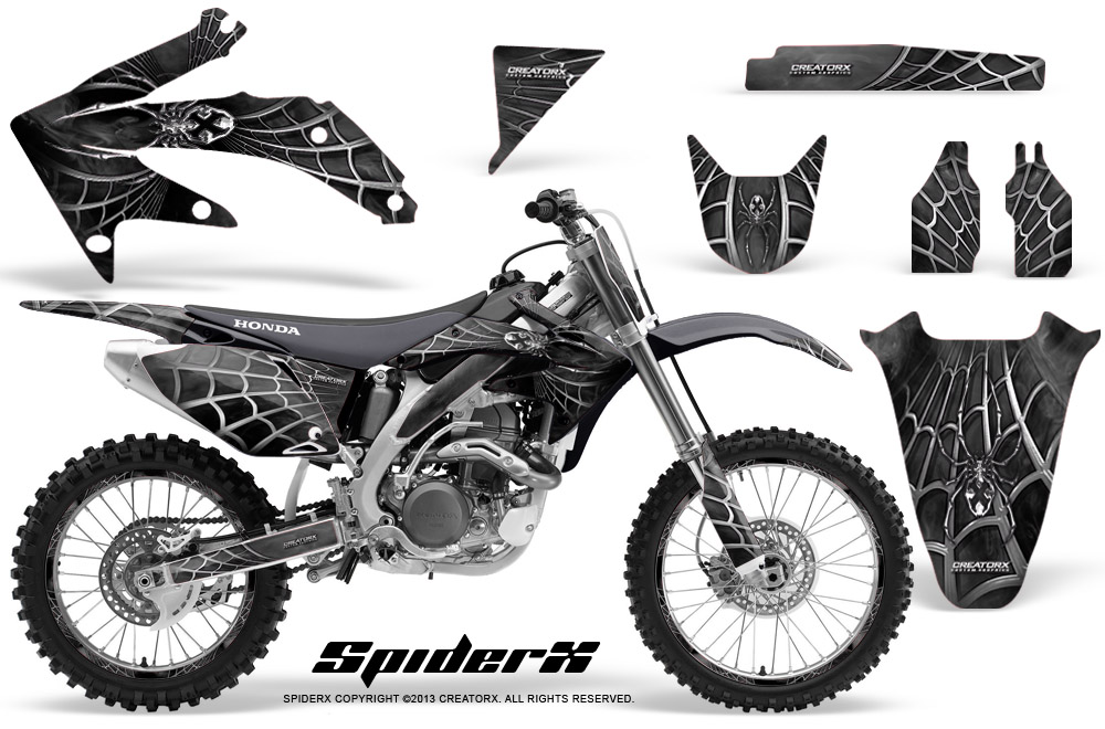 Honda CRF 450R 05-08 Graphics Kit SpiderX Silver NP Rims